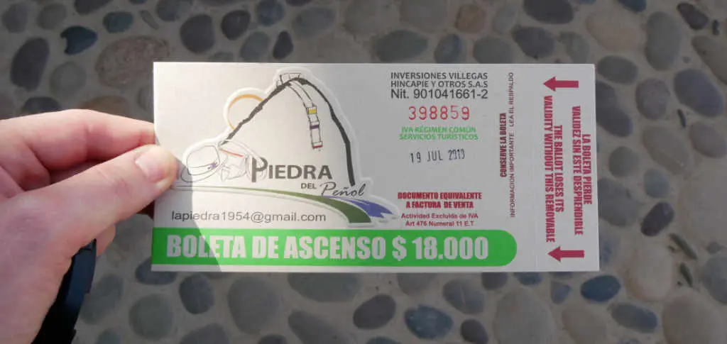 Eintritt zum El Penol in Guatapé