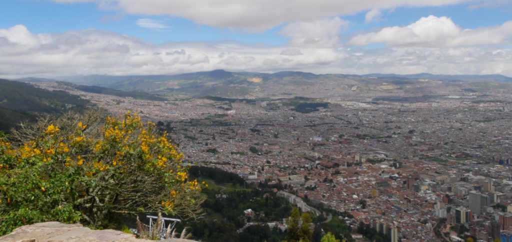 Aussicht auf Bogotá vom Cerro Monserrate